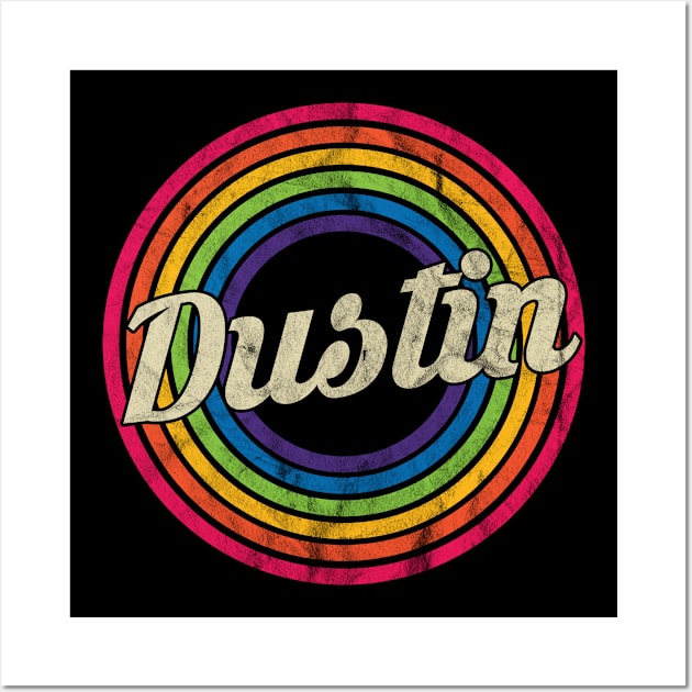 Dustin - Retro Rainbow Faded-Style Wall Art by MaydenArt